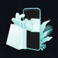 Icon mit einer Einkaufstasche und einem Handy für den Beitrag Kaufabbruchgründe