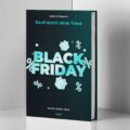 Modernes Titelbild mit dem Schriftzug „Black Friday 2025“ in kräftigen Kontrastfarben, umgeben von Einkaufswagen, Prozentzeichen und digitalen Elementen, die den Onlinehandel symbolisieren. 
