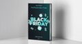 Modernes Titelbild mit dem Schriftzug „Black Friday 2025“ in kräftigen Kontrastfarben, umgeben von Einkaufswagen, Prozentzeichen und digitalen Elementen, die den Onlinehandel symbolisieren.