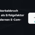 Ein stilisiertes Popup mit Glockensymbol und Button zeigt 'Notification' und 'Open'. Links steht der Text: 'Warenkorbabbruch Popup als Erfolgsfaktor im modernen E-Commerce'. 