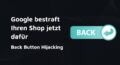 Türkisfarbener Button mit weißer Aufschrift 'BACK' und kreisförmigem Pfeilsymbol auf dunklem Hintergrund.