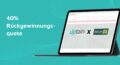 Türkises Greenbox Querformat Thumbnail mit Tablet. Sichtbarer Text: '40% Rückgewinnungsquote'.