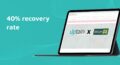 Turquoise Greenbox landscape thumbnail with a tablet. Visible text: '40% recovery rate'.