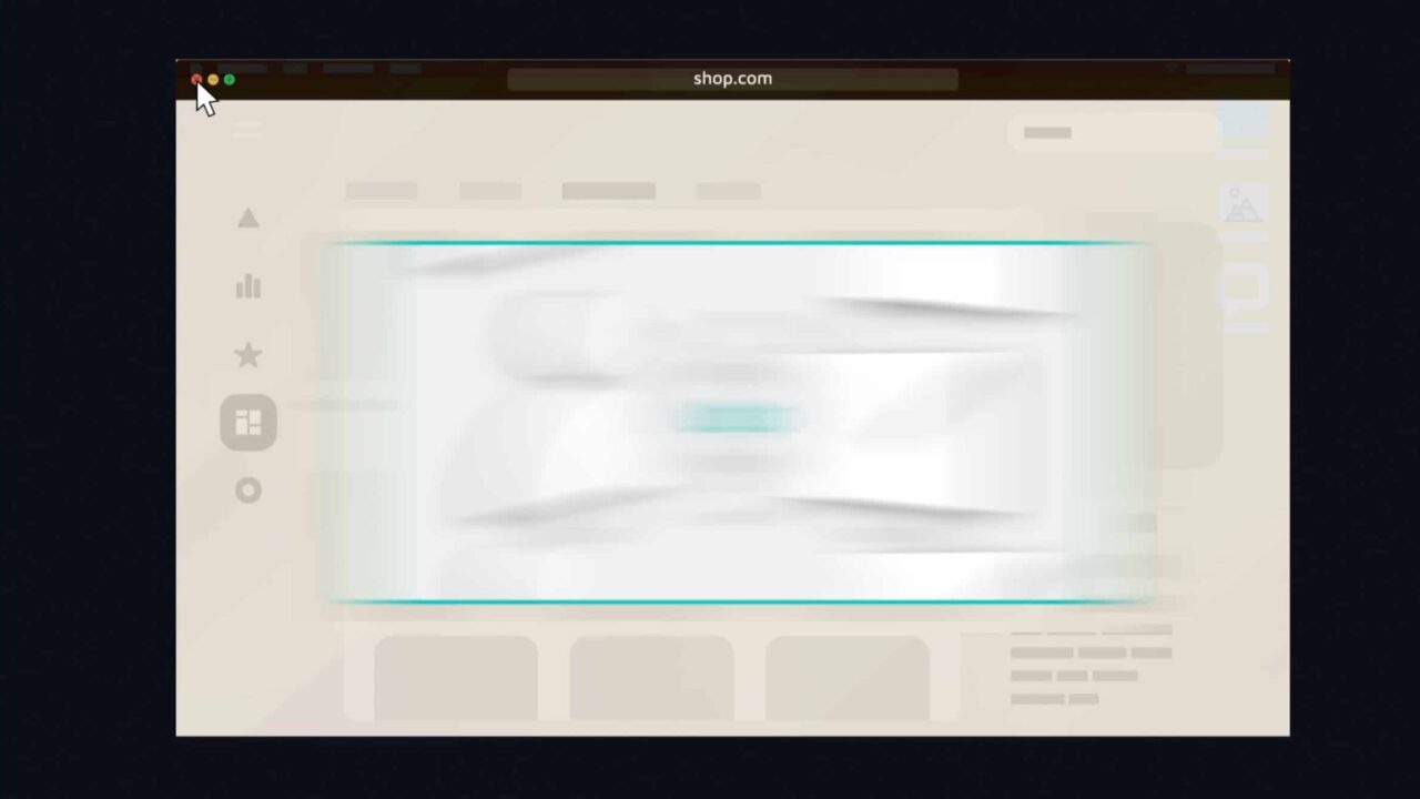 Verpixeltes Browserfenster
