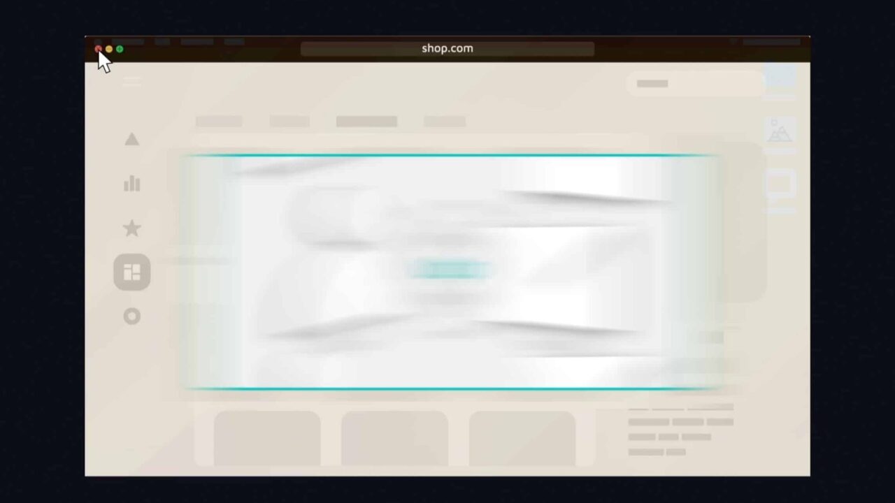 Verpixeltes Browserfenster